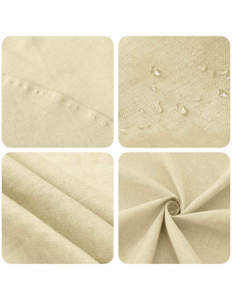 Tovaglia da Tavolo Ovale Bianco Crema 130 x 220 cm