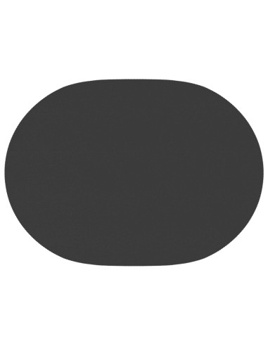 Tovaglia da Tavolo Ovale Grigio Scuro 160 x 220 cm