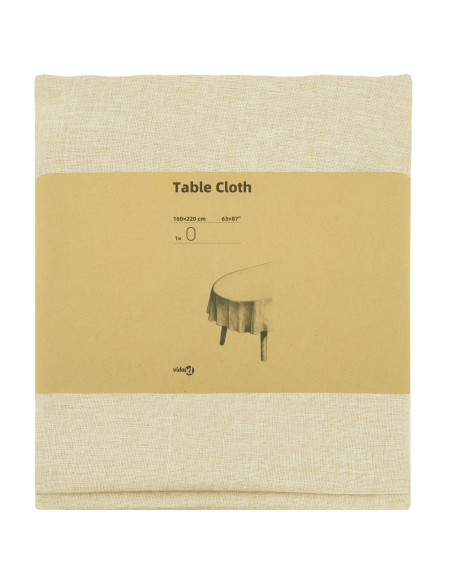 Tovaglia da Tavolo Ovale Bianco Crema 160 x 220 cm