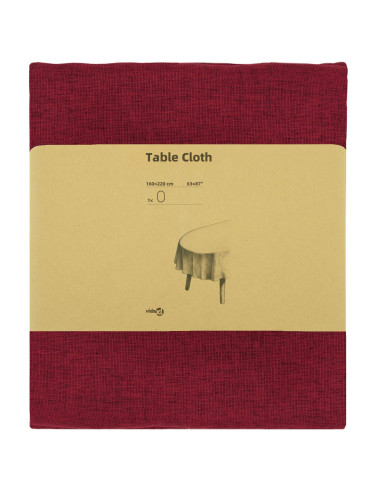 Tovaglia da Tavolo Ovale Rosso Vino 160 x 220 cm