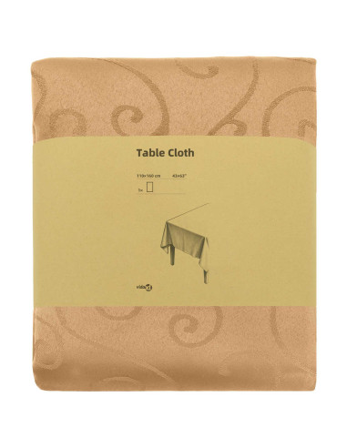 Tovaglia da Tavolo Rettangolare Beige 110 x 160 cm