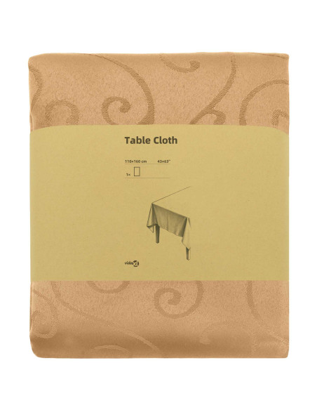 Tovaglia da Tavolo Rettangolare Beige 110 x 160 cm