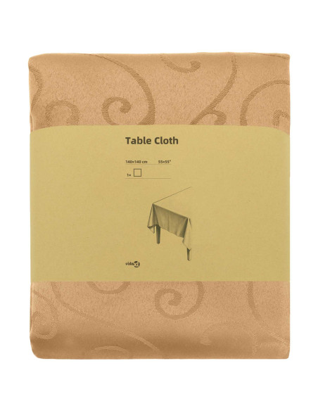 Tovaglia da Tavolo Rettangolare Beige 140 x 140 cm