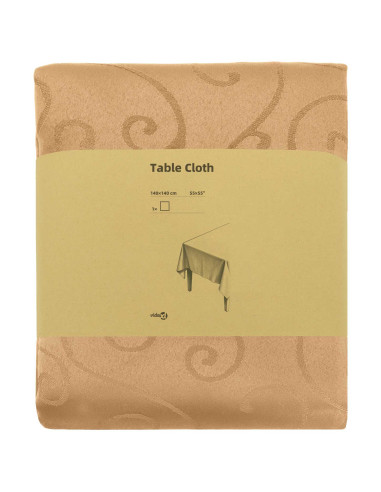 Tovaglia da Tavolo Rettangolare Beige 140 x 140 cm