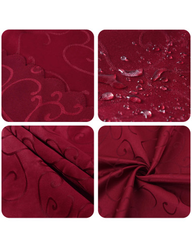 Tovaglia da Tavolo Rettangolare Rosso Vino 140 x 160 cm