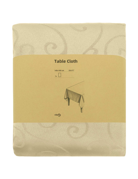 Tovaglia da Tavolo Rettangolare Bianco Crema 140 x 180 cm