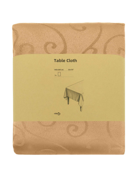 Tovaglia da Tavolo Rettangolare Beige 140 x 200 cm