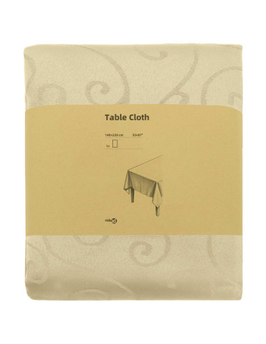 Tovaglia da Tavolo Rettangolare Bianco Crema 140 x 220 cm