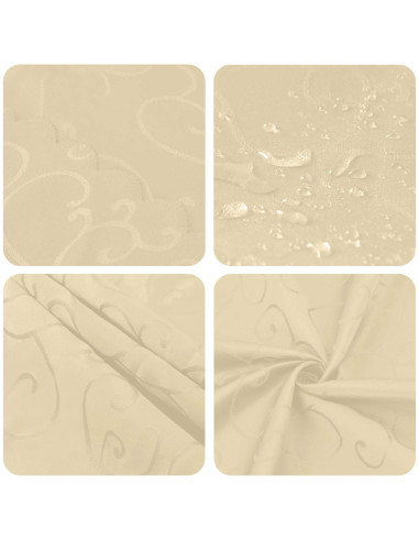 Tovaglia da Tavolo Rettangolare Bianco Crema 140 x 260 cm