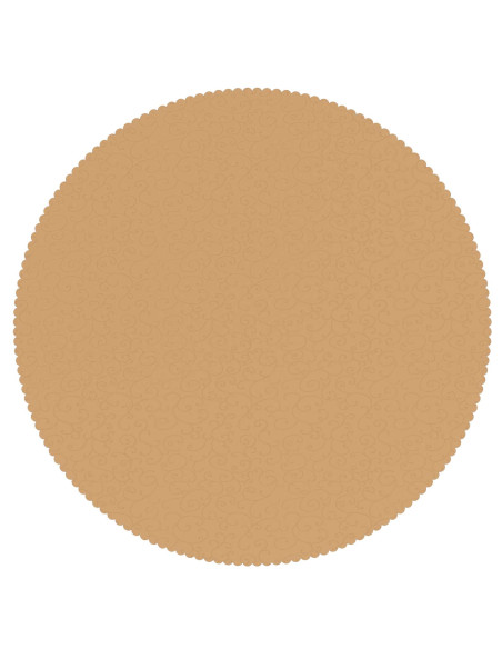Tovaglia da Tavolo Rotondo Beige Ø 140 cm