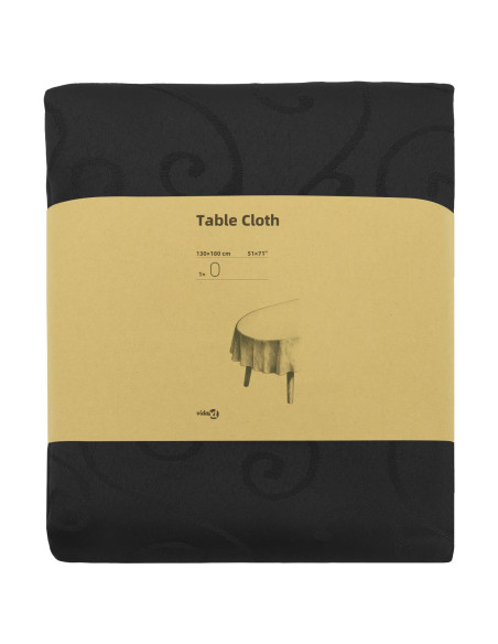Tovaglia da Tavolo Ovale Grigio Scuro 130 x 180 cm