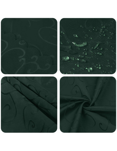 Tovaglia da Tavolo Ovale Verde Scuro 130 x 180 cm
