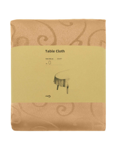 Tovaglia da Tavolo Ovale Beige 130 x 180 cm