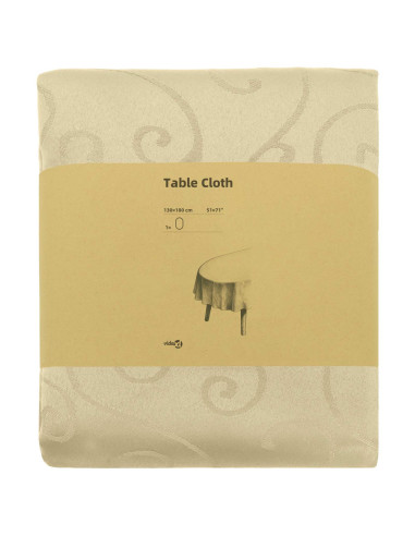 Tovaglia da Tavolo Ovale Bianco Crema 130 x 180 cm