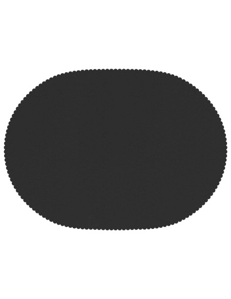 Tovaglia da Tavolo Ovale Grigio Scuro 130 x 220 cm
