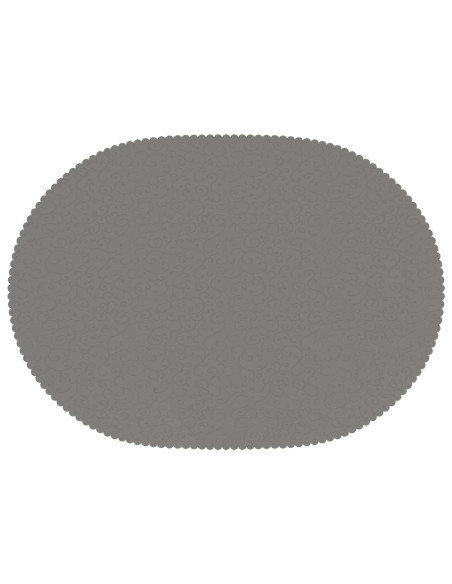 Tovaglia da Tavolo Ovale Grigio Chiaro 130 x 220 cm