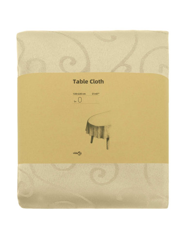 Tovaglia da Tavolo Ovale Bianco Crema 130 x 220 cm