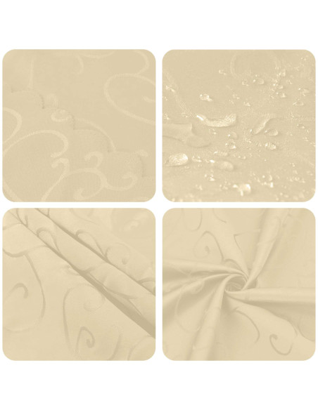 Tovaglia da Tavolo Ovale Bianco Crema 130 x 220 cm