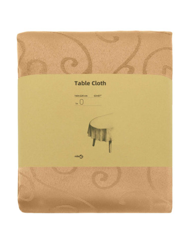 Tovaglia da Tavolo Ovale Beige 160 x 220 cm