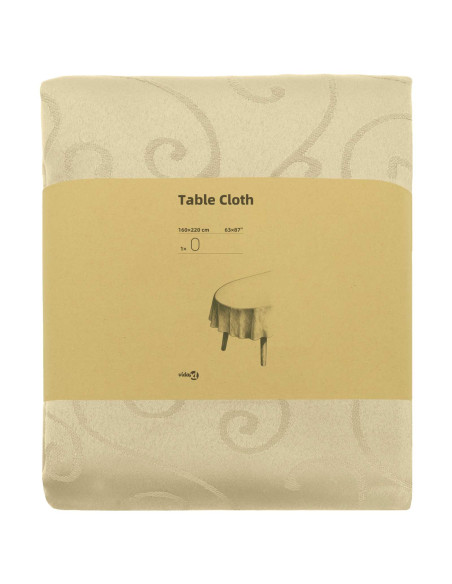 Tovaglia da Tavolo Ovale Bianco Crema 160 x 220 cm