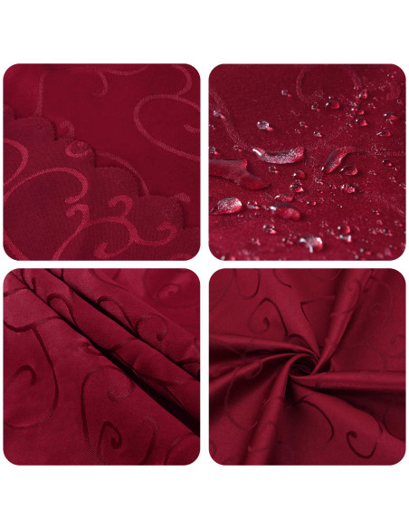 Tovaglia da Tavolo Ovale Rosso Vino 160 x 220 cm