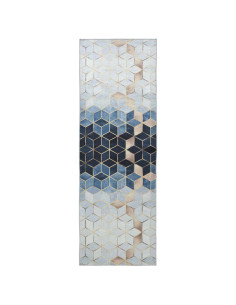 Runner Tappeto LESAKA Argento 100 x 100 cm Velluto diamante 2