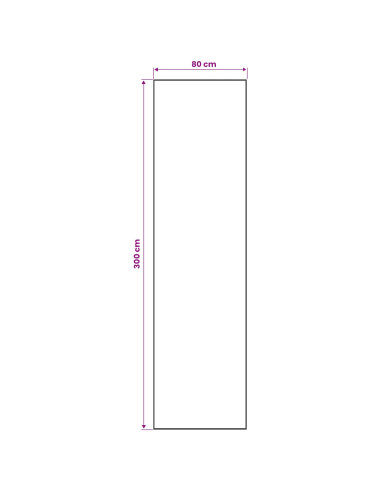 Runner Tappeto LESAKA Argento 80 x 300 cm Velluto diamante