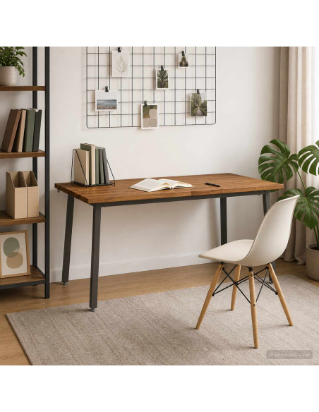 Tavolo da pranzo con bordo vivo 160 x 90 x 75 cm Naturale