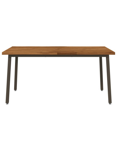Tavolo da pranzo con bordo vivo 160 x 90 x 75 cm Naturale