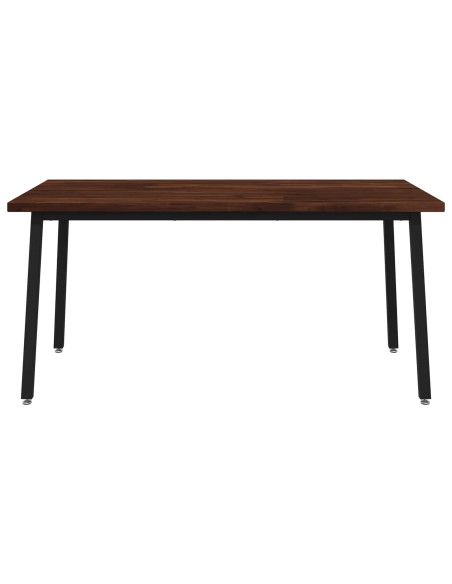Tavolo da pranzo quadrato 160 x 80 x 75 cm Marrone Scuro