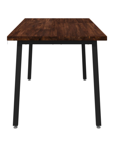 Tavolo da pranzo quadrato 160 x 80 x 75 cm Marrone Scuro