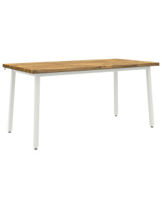 Tavolo da pranzo quadrato 160 x 80 x 75 cm Bianco 2