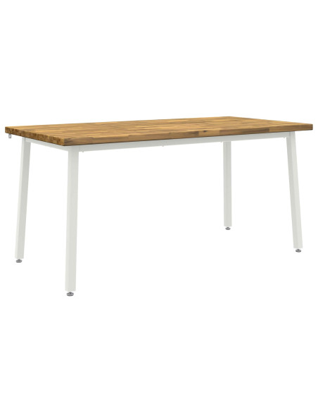 Tavolo da pranzo quadrato 160 x 80 x 75 cm Bianco