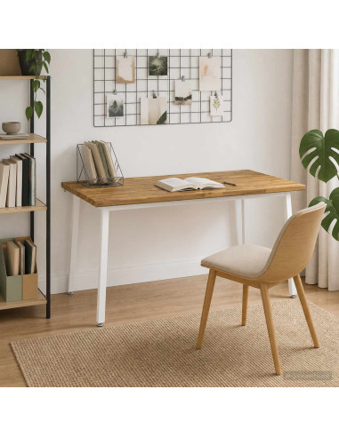Tavolo da pranzo quadrato 160 x 80 x 75 cm Bianco