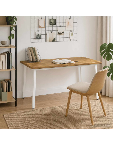 Tavolo da pranzo quadrato 160 x 80 x 75 cm Bianco