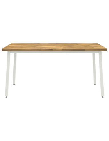Tavolo da pranzo quadrato 160 x 80 x 75 cm Bianco