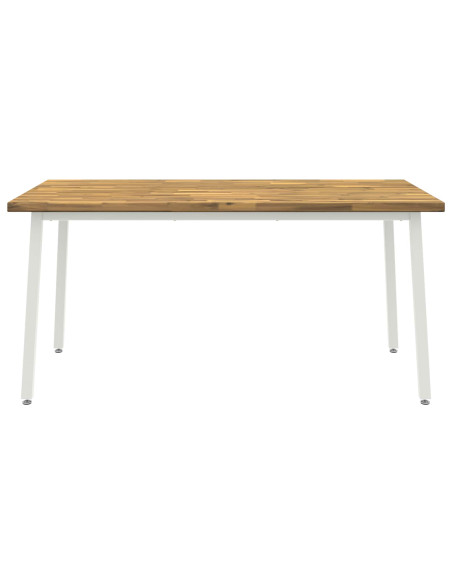 Tavolo da pranzo quadrato 160 x 80 x 75 cm Bianco