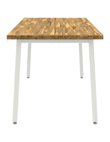 Tavolo da pranzo quadrato 160 x 80 x 75 cm Bianco