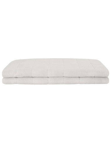 Coperta Ponderata Bianco 155 x 220 cm 11 kg 100% Cotone 205T