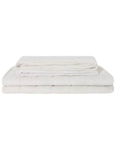 Coperta Ponderata Bianco 150 x 200 cm 7 kg 100% Cotone 205T