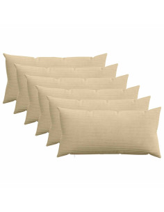 Federa 6 pcs HEERLEN Verde Grigio 40 x 80 cm corduroy