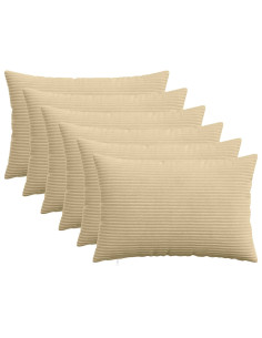 Federa 6 pcs HEERLEN Verde Grigio 40 x 60 cm corduroy