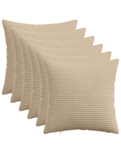 Federa 6 pcs HEERLEN Tortora 40 x 40 cm corduroy