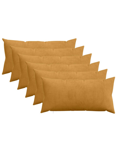 Federa 6 pcs HEERLEN Giallo 40 x 80 cm corduroy