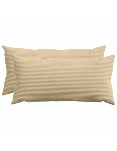 Federa 2 pcs HEERLEN Verde Grigio 40 x 80 cm corduroy