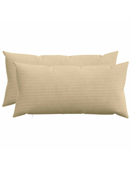 Federa 2 pcs HEERLEN Verde Grigio 40 x 80 cm corduroy
