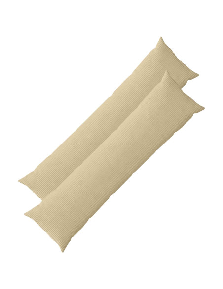 Federa 2 pcs HEERLEN Verde Grigio 40 x 145 cm corduroy