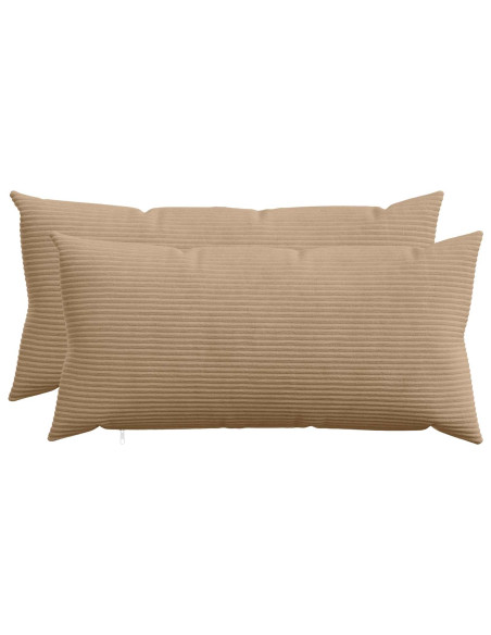 Federa 2 pcs HEERLEN Marrone 40 x 80 cm corduroy