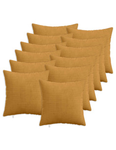 Federa 12 pcs HEERLEN Giallo 45 x 45 cm corduroy