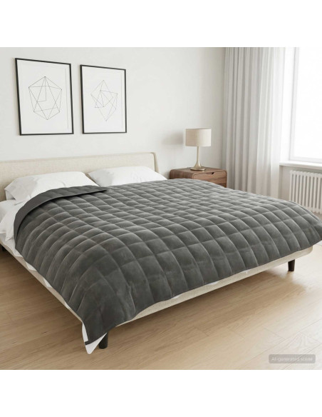 Coperta Ponderata Antracite 230 x 220 cm 11 kg 100% Cotone 205T